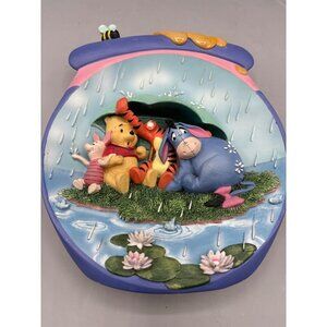 Bradford Exchange Disney Poohs Hunny Pot Adventures Plate Small Piece of Weather
